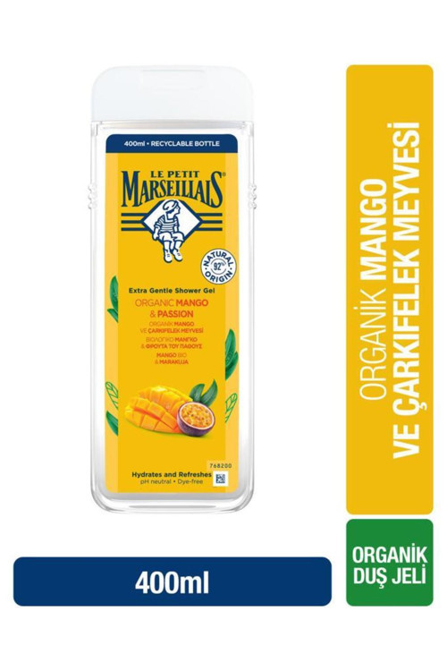 Le Petıt Marseıllaıs Duş Jeli Organik Mango Ve Çarkıfelek Meyvesi 400 Ml
