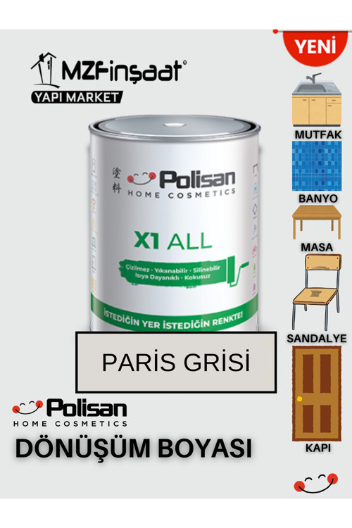 X1 ALL Yeni Nesil Dönüşüm Boyası Beyaz - Dolap-fayans-cam-plastik-ahşap-duvar