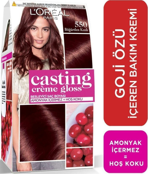 Casting Creme Gloss Amonyaksız Saç Boyası 550 Böğürtlen Kızılı
