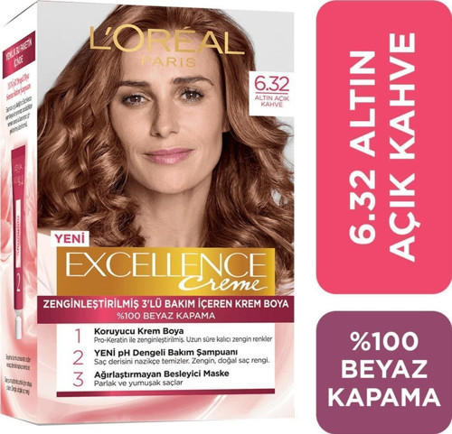 Excellence Creme Saç Boyası 6.32 Altın Açık Kahve