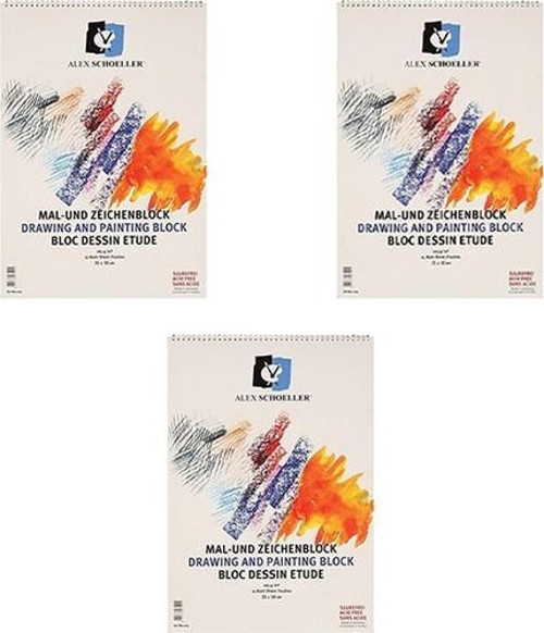 Spiralli Resim Defteri 15 Yaprak 165 gr 35 x 50 cm 3'lü