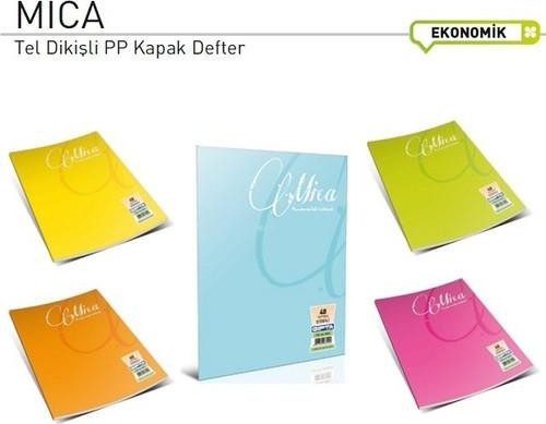 Mica Tel Dikişli Plastik Kapak Defter A5 100 Yaprak Çizgili