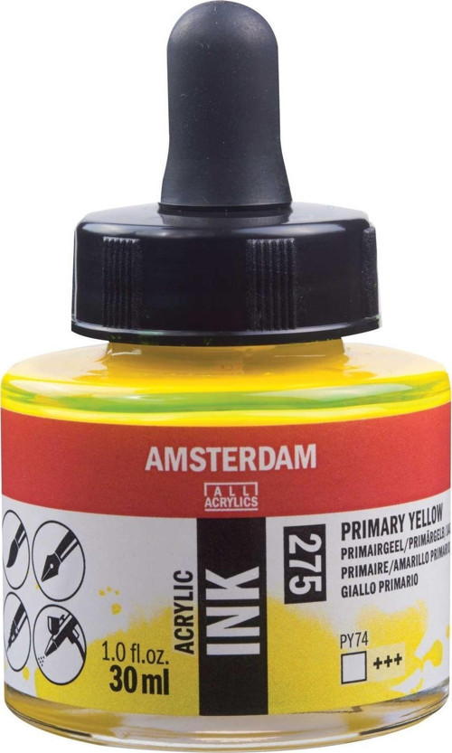AMSTERDAM AKRİLİK MÜREKKEP 30 ML PRIM.YLW