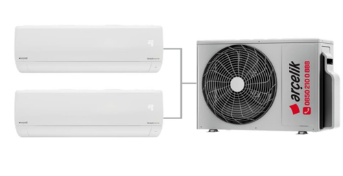 1+2 Multi Sistem Klima / 24100 Md Pro Dış Ünite ( 12 Btu Beyaz + 24 Btu Beyaz )