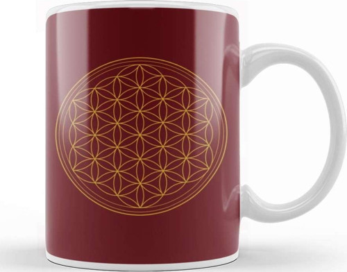 Flower Of Life Kupa Bardak Porselen