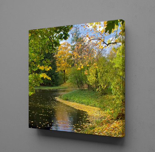 DÖKÜLEN YAPRAKLAR KANVAS TABLO 90x90cm