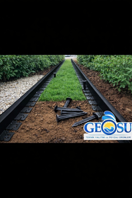 GEOSU SİYAH DÜZ PEYZAJ SINIRLAYICI 2,5 METRE ÇİM/MICIR AYRACI,BORDÜR,TAŞ,TOPRAK,ÇİM BARİYERİ