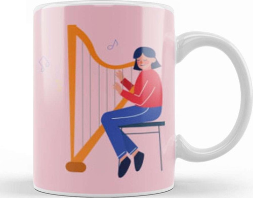 Harp Music Art Kupa Bardak Porselen