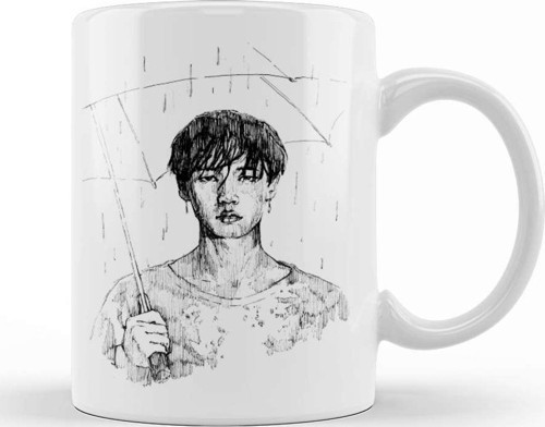Bts Jimin Rain Kupa Bardak Porselen