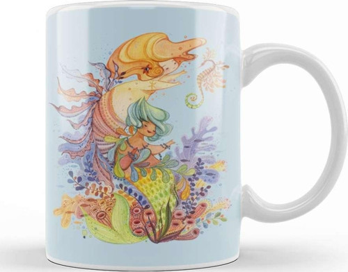 Fish Pisces 01 Kupa Bardak Porselen