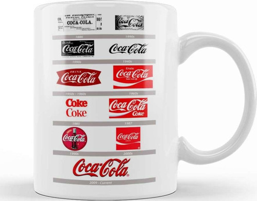 Coca Cola Logo Kupa Bardak Porselen