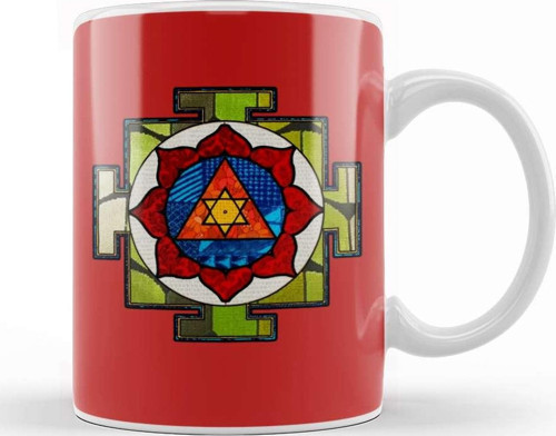 Ganesha Yantra Kupa Bardak Porselen