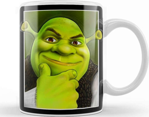Shrek Portrait Kupa Bardak Porselen