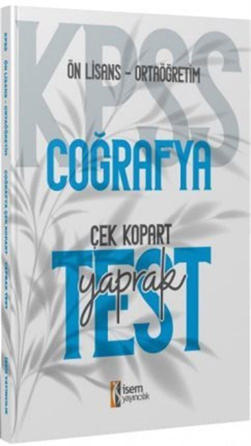 2024 KPSS Ortaöğretim Önlisans Coğrafya Çek-Kopart Yaprak Test