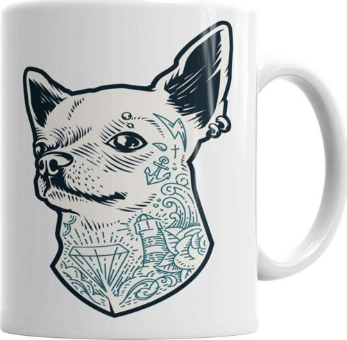 Bad Chihuahua Kupa Bardak Porselen