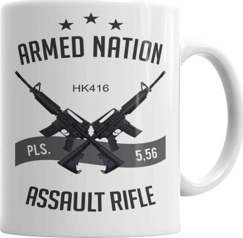 Assault Rifle Kupa Bardak Porselen