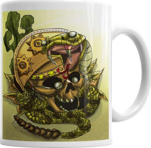 Lampiao Skull Kupa Bardak Porselen