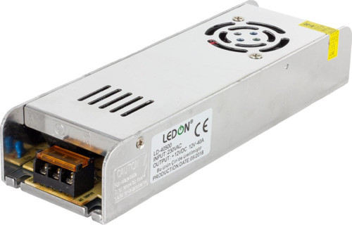 LEDON LD-40500S 12 VOLT - 40 AMPER - 480 WATT SLIM METAL KASA ADAPTÖR