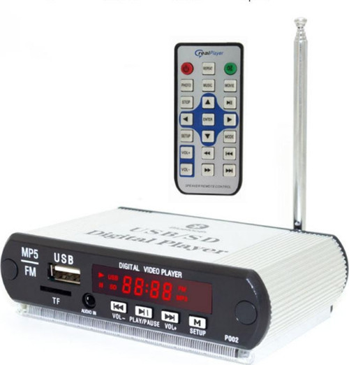 MAGICVOICE SS-105 MP5 USB/SD/MMC/BLUETOOTH KUMANDALI OTO TEYP ÇEVİRİCİ KASALI MODEL (5V/12V)