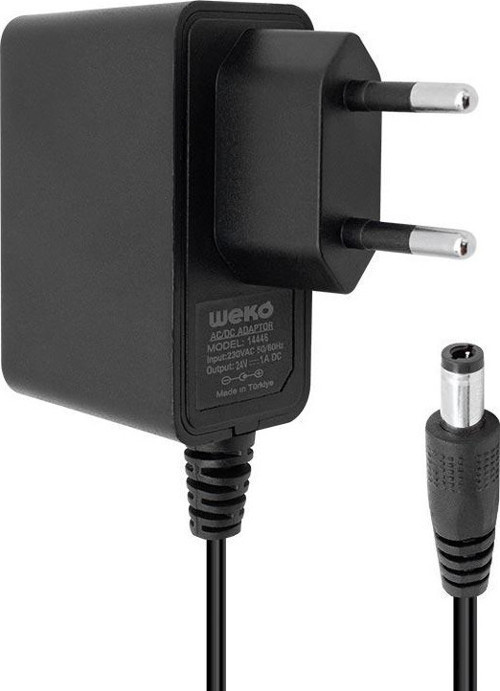 24 VOLT - 1 AMPER 5.5*2.5 UÇLU YERLİ ÜRETİM PLASTİK KASA PRİZ TİPİ ADAPTÖR
