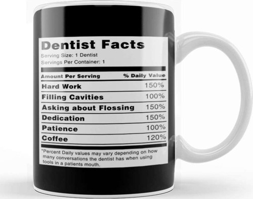 Dentist Facts Kupa Bardak Porselen