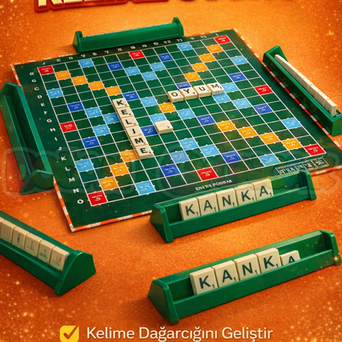 Scrabble Türkçe Kelime Oyunu - Kelime Üretme Oyunu Akıl ve Zeka Oyunu - Scrabble Oyunu
