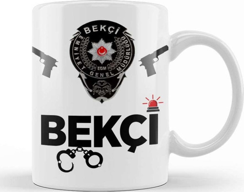Emniyet Bekçi Kupa Bardak Porselen