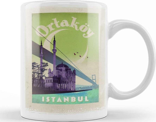 Ortaköy Camii Kupa Bardak Porselen