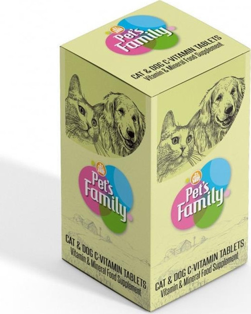 Pets Family Kedi ve Köpek C-Vitamin Tablet 75 Adet