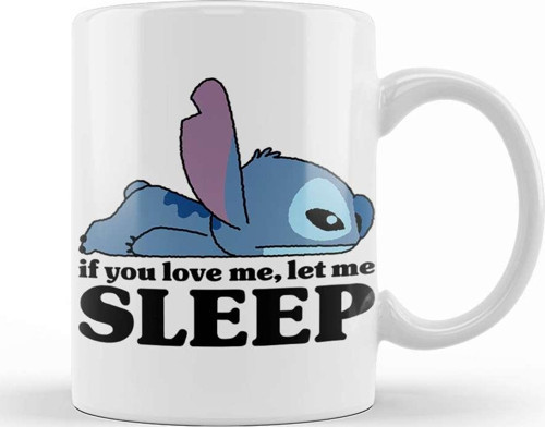 Stitch Sleepy Kupa Bardak Porselen