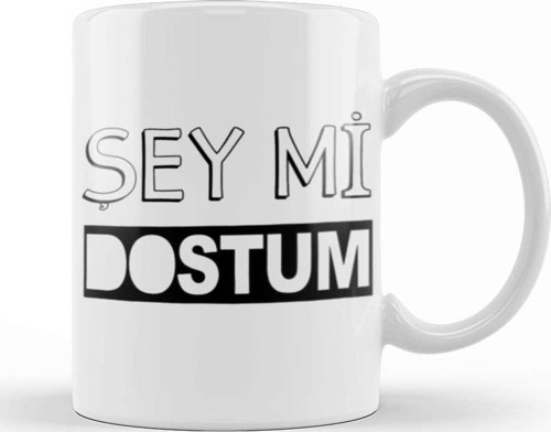 Şey Mi Dostum Kupa Bardak Porselen