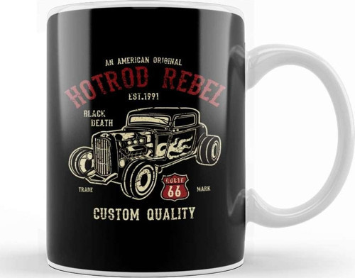 Hot Rod Rebel Kupa Bardak Porselen