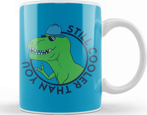 Cool Dinosaur Kupa Bardak Porselen