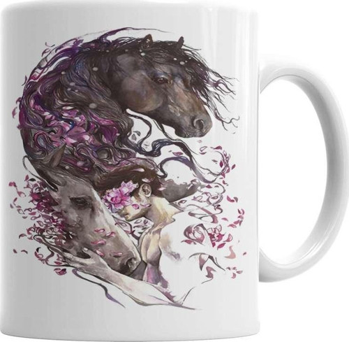 Cavalo E O Homem Kupa Bardak Porselen