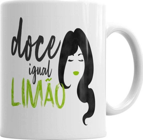 Doce İgual Limao Kupa Bardak Porselen