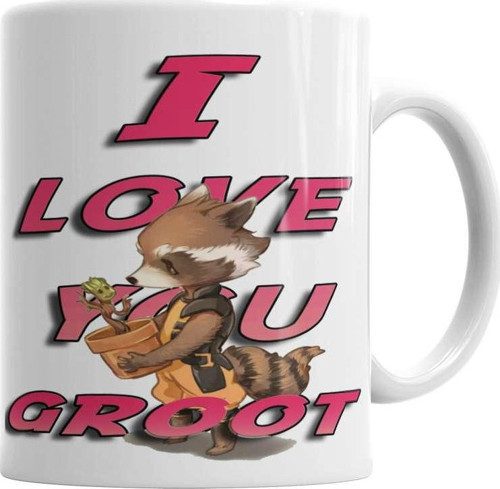 I Love You Groot Kupa Bardak Porselen