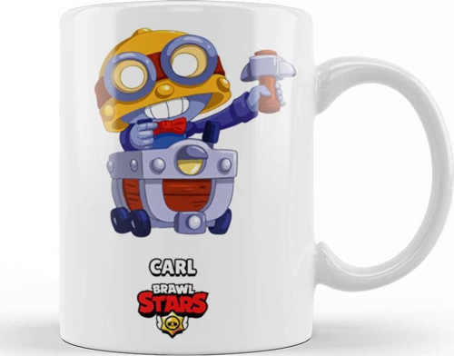 Brawl Stars Carl Kupa Bardak Porselen
