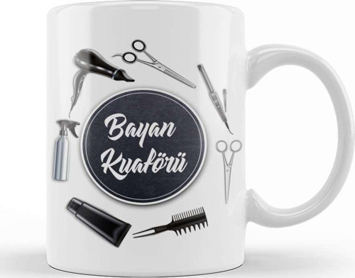 Bayan Kuaförü Kupa Bardak Porselen
