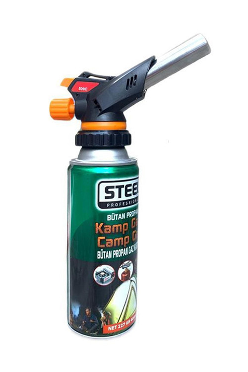 Çakmaklı Pürmüz Kamp Gazı Seti 400ml 227gr (Piknik, Kamp, Mangal, Mutfak, Ateş Tutuşturucu)