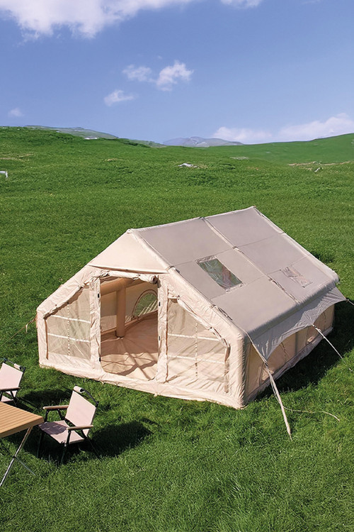 12 Kişilik 4 Mevsim Şişme Kamp Çadırı 300x400 12 M2 Yükseklik 210 Cm (Kış Şartlarına Uygundur)
