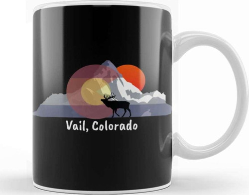 Vail Colorado 01 Kupa Bardak Porselen