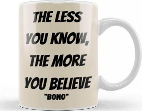 Bono Quotes Gift Kupa Bardak Porselen