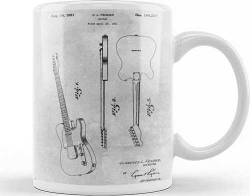 Fender Guitar 05 Kupa Bardak Porselen