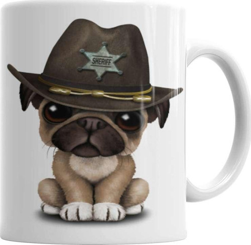 Pug Köpek 03 Kupa Bardak Porselen