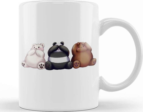 We Bare Bears 01 Kupa Bardak Porselen