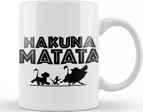 Hakuna Matata 01 Kupa Bardak Porselen