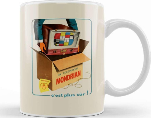Mondrian Channel Kupa Bardak Porselen