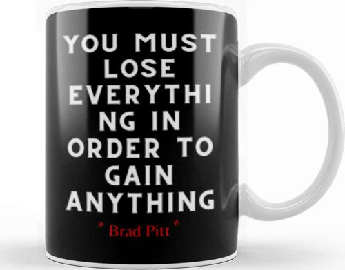Brad Pitt Quotes Kupa Bardak Porselen