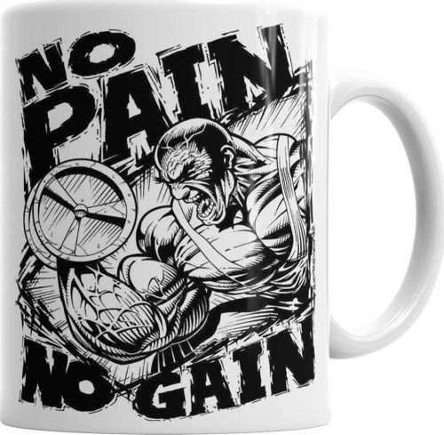 No Pain No Gain Kupa Bardak Porselen