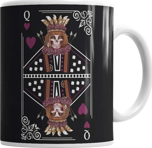 Queen Of Hearts Kupa Bardak Porselen